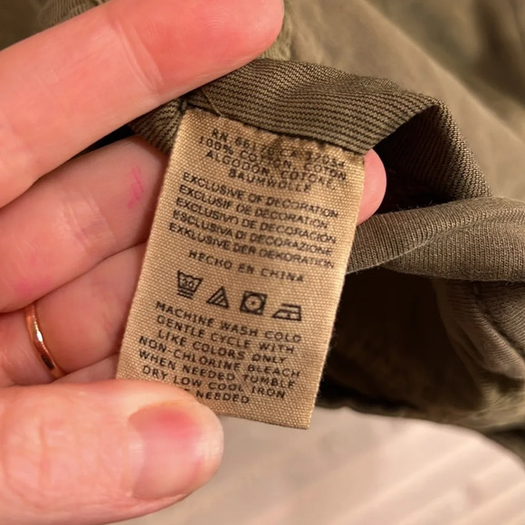 Marrakech Anthropologie Army Green Cotton Utility Vest, Women’s Size Small - Picture 7 of 9